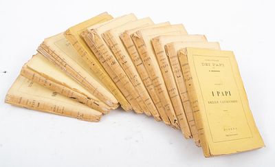 DODICI VOLUMI IN 16&deg; di G. Chantrel STORIA POPOLARE DEI PAPI, ed. Modena, per i Tipi 