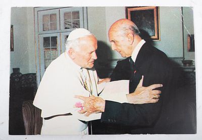 FOTOGRAFIA AUTOGRAFA DI FALCONE LUCIFERO, Ministro della Real Casa, datata 12 Dicembre 1983 che 