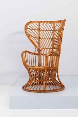 LIO CARMINATI E GIO PONTI, Poltrona in rattan naturale. Produzione Casa e Giardino, Italia 1960 