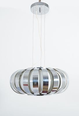 SPACE AGE, Lampada a sospensione. Produzione Italia 1970 ca. Lampada a sospensione a quattro 