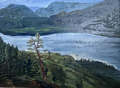 Bryan Ryley - Bryan Ryley "Poplar Point From Knox Mountain" Oil on Board. Framed. FMV of $4,000. Fai 