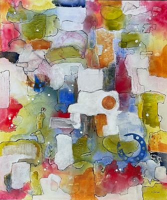 aj jaeger - aj jaeger "Fore the Love of Art" Mixed media, original painting on canvas. FMV $2,300. F 