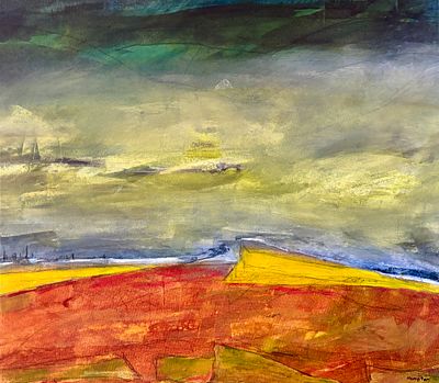 Charley Hampton - Charley Hampton. "Ready For Harvest". Acrylic, mixed-media, original painting.