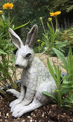 Gale Woodhouse - Gale Woodhouse. Small Hare. Raku fired clay. 19"H x 25"W. $400 FMV. Gale