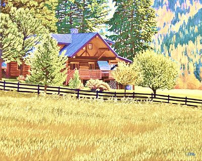 Gary Whitley - Gary Whitley. "Country Living" Oil on canvas, original painting. 33"H x 39"W. $2