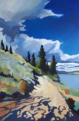 Sarah Lewke - Sarah Lewke. "North Wind". Acrylic, original painting. 24"H x 36"W. $600 FMV. Painti