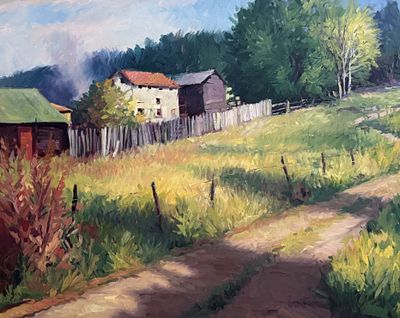 Dennis Wentworth Porter - "BX Living". Original oil painting. 30"H x 38"W. $2,200 FMV. Born in