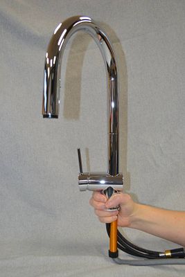 Pull Down Kitchen Faucet. Fair Market Value $550. Pull Down Kitchen Faucet - Riobel Azure 