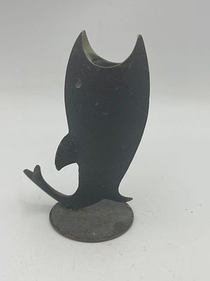 נדיר פיגורת ברונזה דג חקולי HAKULI