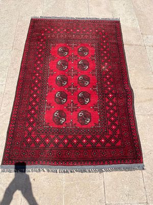 שטיח קילים אפגני מעוטר בעיצוב קלאסי מהמם של גווני בורדו, אדום, שחור 95סמ רוחב אורך 140סמ