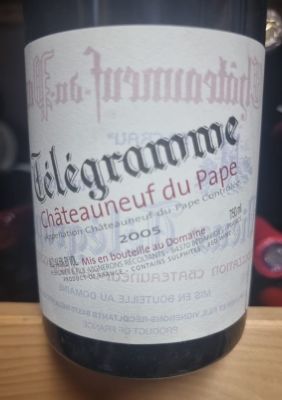 טלגרם , שאטו נאף דו פאפ צרפת, בלנד אדום יבש 2005 , שמור תקין באחריותי