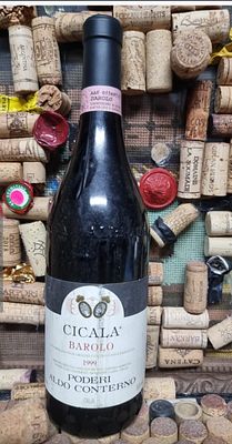 1999 אלדו קונטרנו ברולו , סיקלה, כרם יחיד, שנה טובה מאוד שמור ותקין