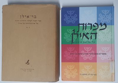 לוט 2 ספרי אוניברסיטת בר אילן. מפרות אילן, בר אילן. ז-ח. מצב טוב.