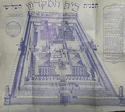 תכנית בית המקדש השלישי, תרשים אדריכלי מודפס