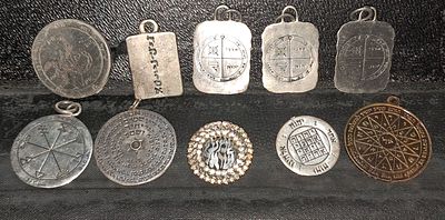 לוט [10] תליון קמיע שמירה שונים. חלק חתום 925.