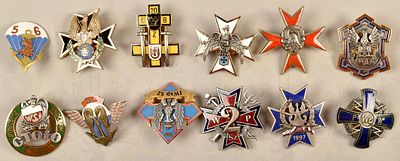 12 Polish Army regiment badges since 1989. 12 Verbandsabzeichen/Erinnerungsabzeichen Polnisches 