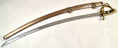 French cavalry sabre M AN XI. Kavalleries&auml;bel MAN XI (1803), &auml;ltere Sammleranfertigung, kr&auml;ftige 