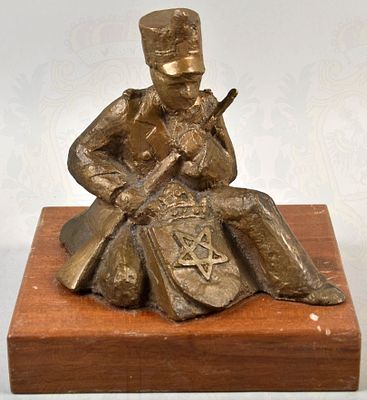 Brass casting Dutch grenadier Napoleonic Wars. Soldatenfigur niederl&auml;ndischer Grenadier der 