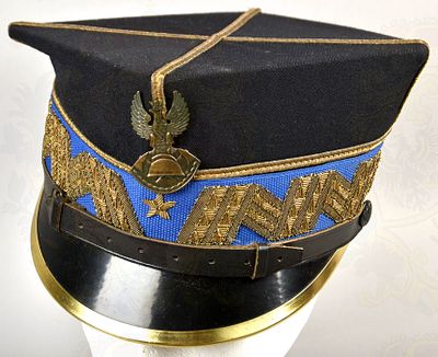 Visor cap for Polish fire brigade Brigadier General. Schirmm&uuml;tze f&uuml;r Brigadegeneral Feuerwehr 