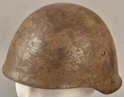 Portuguese steel helmet pattern 1940. Stahlhelm M 40 Portugal, Stahlglocke m. graugr&uuml;ner 
