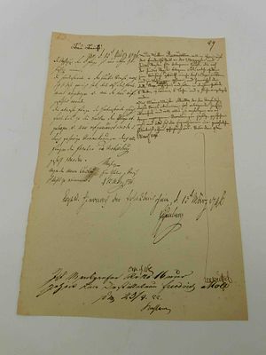 Autograph Friedrich Philipp Eisenberg 1796. Eisenberg, Friedrich Philipp, (1755-1804), 1794-1804 