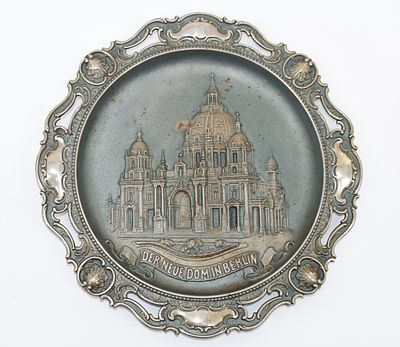 Iron Plate Berlin Cathedral. Cast iron plate Berlin Cathedral, hallmark "N. 88 AZ. reg. tradem." 