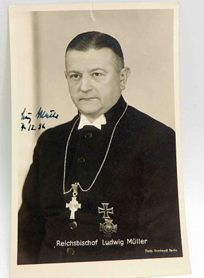 Autograph Ludwig M&uuml;ller 3rd Reich Bishop. M&uuml;ller, Ludwig, Reich Bishop (1883-1945), ink OU 