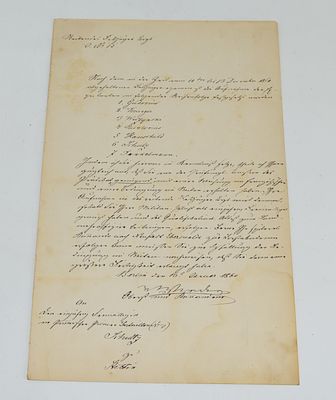 Autograph General Asgust Graf von Werder (1808-1887). August Count von Werder, (1808-1887) 