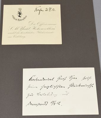Autograph Admiral Maximilian Graf von Spee. Maximilian Count von Spee, Vice Admiral (1861-1914) 