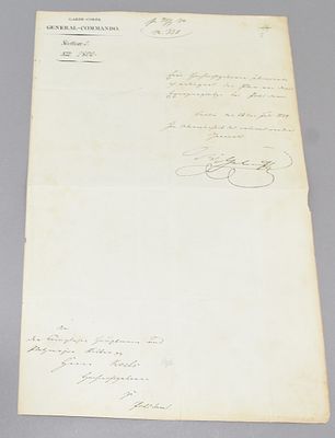 Autograph Kaiser Wilhelm I. Emperor Wilhelm I, King of Prussia, (1797-1888), ink original 