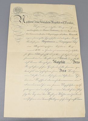 Autograph Kaiser Wilhelm II. 1892. Emperor Wilhelm II, King of Prussia, ink original signature 