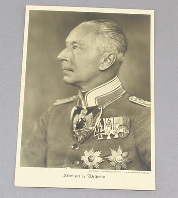 Autograph Kronprinz Wilhelm 1941. Crown Prince Wilhelm of Prussia, (1882-1951), original 