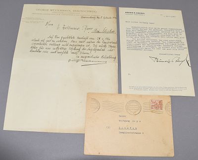 2 Autographs Georg Westermann/Bruno H. B&uuml;rgel. 2 autographs Georg Westermann/Bruno H. B&uuml;rgel 