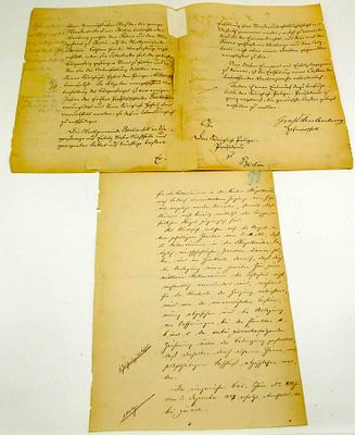 2 Autographs Bernhard von Richthofen (1836-1895). Baron von Richthofen, Bernhard, (1836-1895) 