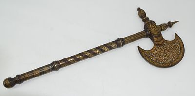 Axe Arabia/Persia about 1880. Battle axe Arabia/Persia 19th century, iron, multi-part 