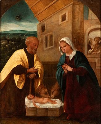 Artista lombardo, XVI secolo - Oil on panel cm. 49x41. Framed