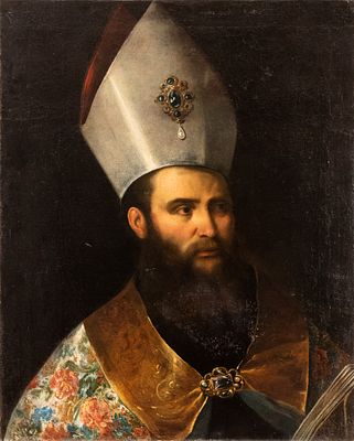 Giovanni Bernardino Azzolino Il Siciliano (Cefal&ugrave;, 1572 - Napoli, 1645) Attributed to - Oil on 
