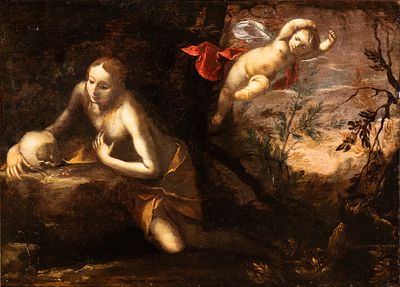 Giovanni Stefano Danedi detto il Montalto (Treviglio, 1612 - Milano, 1690) Attributed to - Oil on 