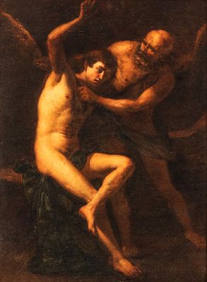 Orazio Riminaldi (Pisa, 1593 - 1630) - Oil on canvas cm. 52x38. Framed The painting is accompanied 