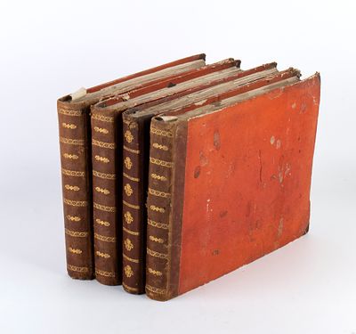 Collezione di 4 volumi con una collezione di pi&ugrave; di 1500 biglietti da visita italiani e 