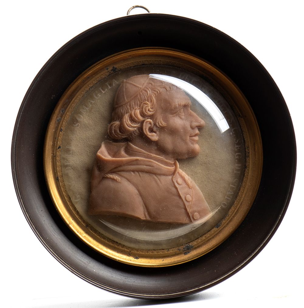 Ritratto di G. M. della Somaglia Decano del S. C. Seg. de Stato, 1823. Ritratto in cera. 