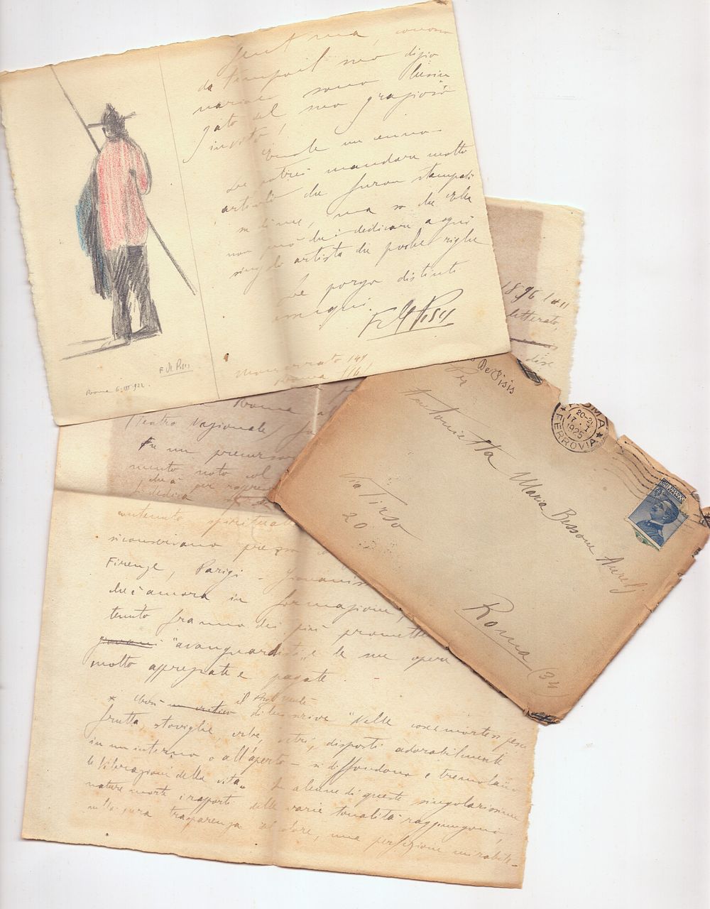 FILIPPO DE PISIS (Ferrara, 1896 - Brugherio, 1956) - diretta ad Antonietta Maria Bessone Aurelj 