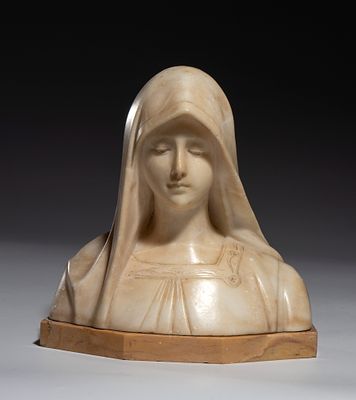 AURILI RICHARD (Italia, 1864 - Belgio, 1943) - Height x width x depth: 21 x 20 x 10 cm in a pose 