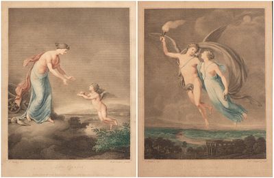 Robert Cooper (1759 - 1833) - Height x depth: 41 x 34 cm based on works by Samuel Shelley. The two 