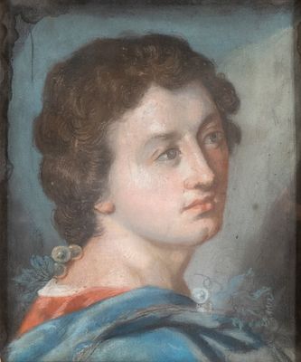 Artista italiano, XVIII - XIX secolo - Pastel on paper laid on canvas Height x width: 34,5 x 28,5 