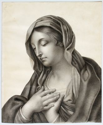 Andr&eacute; Giroux (1801 - 1879) Attribuito a - Matita e acquerello su carta non vergata spessa, 540 