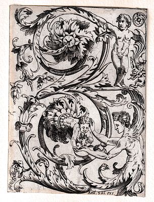 Marcantonio Raimondi (1534) Scuola di - Bulino, 150 x 112 mm. Con l'excudit di Antonio Salamanca 