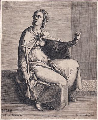 Pieter Perret (1555 - 1555) - Engraving, 189 &times; 155 mm. 
Fine impression on laid paper with 