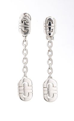 BULGARI - 18k white gold. Signed "BVLGARI". Length: 5.5 cm. Weight: 16.7 g.