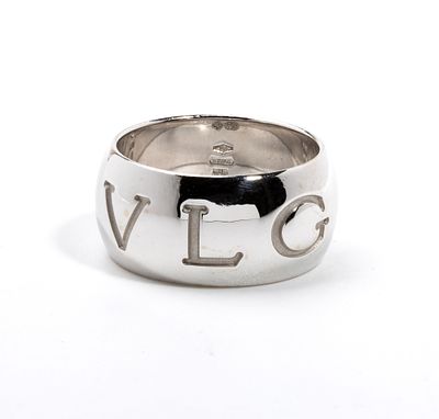 BULGARI - 18k white gold. Signed "BULGARI". 
Hallmarked ‘"50 - MADE IN ITALY - BULGARI". IT size 